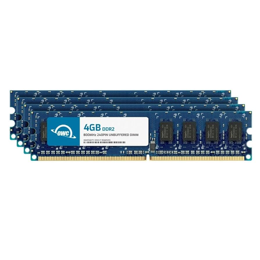 OWC 16GB (4x4GB) DDR2 800 PC2-6400 CL6 2Rx8 240-pin 1.8V Non